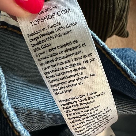 Topshop | Editor Jeans High Rise Button Fly Size 28 - Picture 10 of 11
